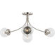 kate spade new york Prescott LED 28.25 inch Polished Nickel Semi-Flush Mount Ceiling Light in Clear Glass, Large